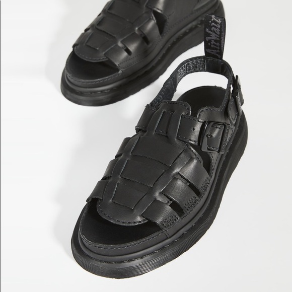 Dr. Martens Black Mono Fisherman Sandals - Picture 2 of 15